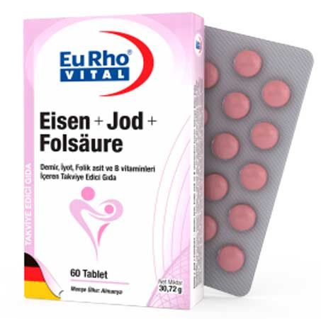EuRho Vital Eisen + Jod + Folsaure